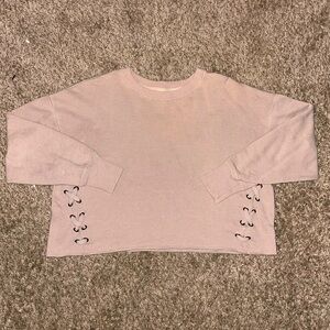 Aerie Tan Cropped Crewneck